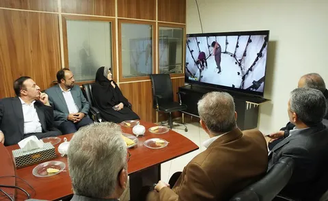 حضور استاندار قزوین در صحنه فیلم‌برداری سریال بامداد خمار 
