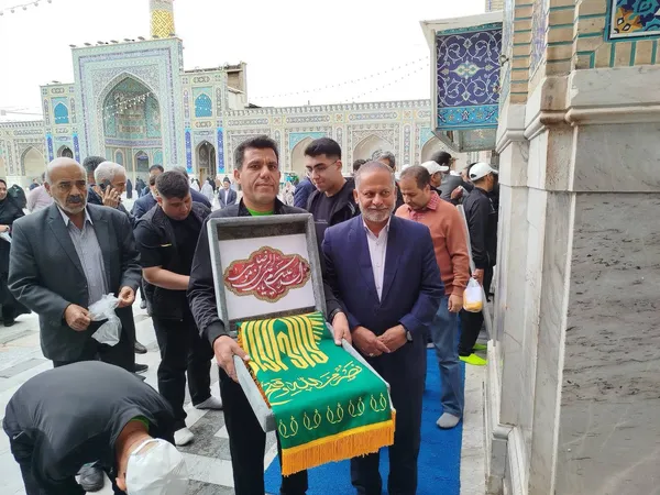 تشرف کاروان جاده ولایت به حرم مطهر رضوی پیش از آغاز سفر