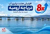 افزایش هشت برابری آب دریاچه ارومیه نسبت به سال گذشته