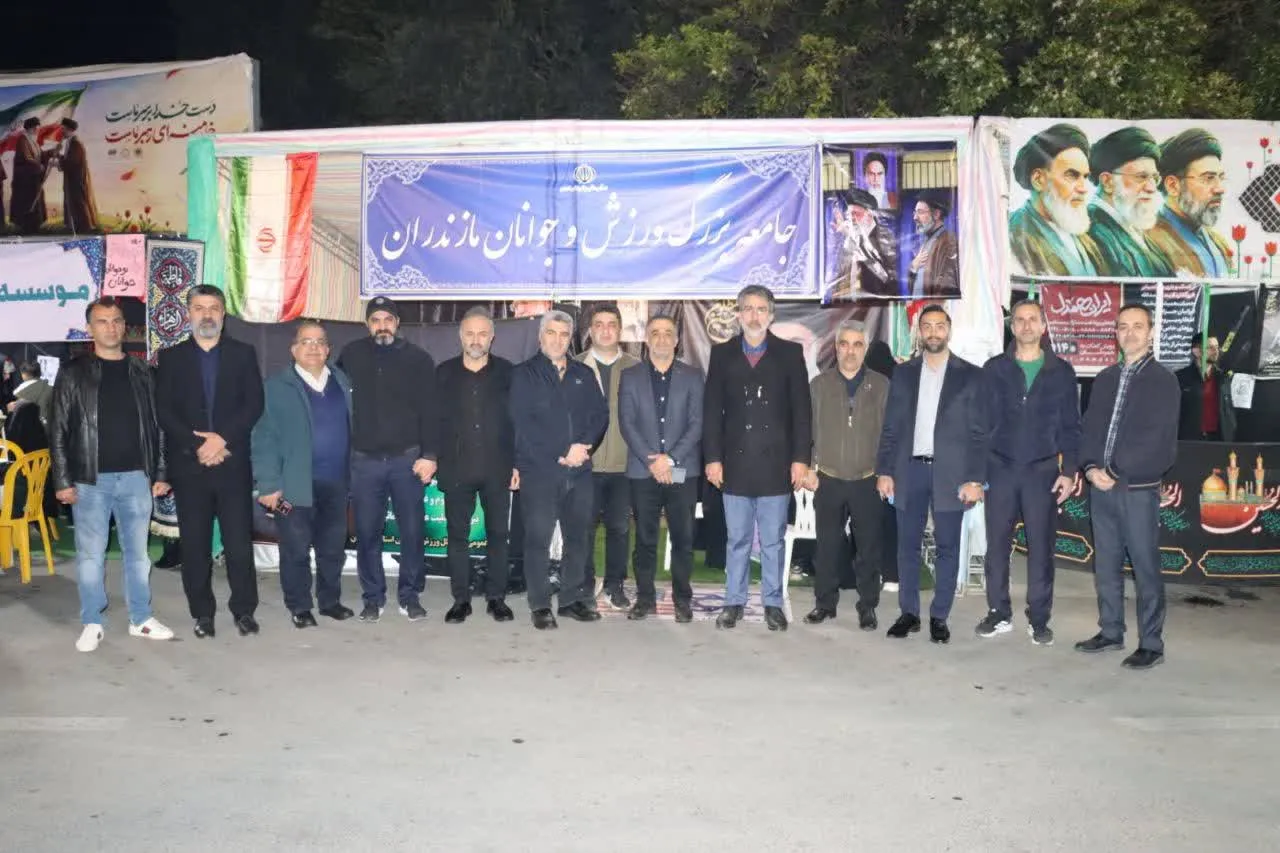 موکب جامعه ورزش و جوانان استان در تجمعات مردمی مرکز مازندران برگزار شد