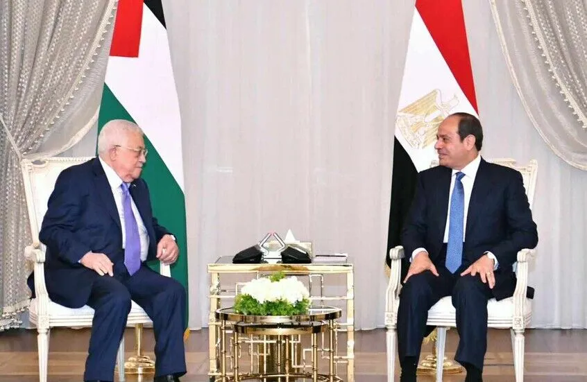 تأکید السیسی بر مخالفت با کوچ اجباری فلسطینی‌ها در دیدار با محمود عباس