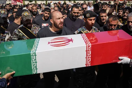 تشییع شهید گمنام در دهکده ورزشی فرشتگان میناب فدراسیون کشتی