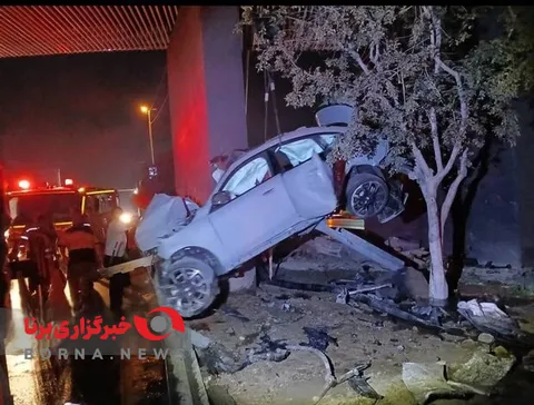 تصادف BMW در اتوبان همت سحرگاه جمعه