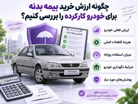 بیمه بدنه خودروی کارکرده؛ هزینه اضافی یا راهی برای کاهش ریسک؟