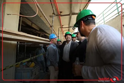 بازدید میدانی دنیا مالی  و اعضای کمیسیون فرهنگی مجلس شورای اسلامی از آخرین روند عملیات بازسازی استادیوم فوتبال آزادی