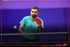 لحظاتی از مسابقه نوشاد عالمیان با حریف چین تایپه ای در یک چهارم نهایی رقابت های تنیس روی میز بازی های آسیایی