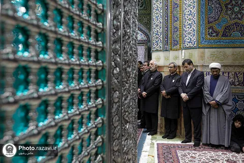 حضور دنیامالی در مراسم غبارروبی صحن مطهر امام رضا (ع)