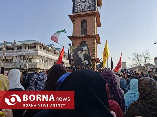 راهپیمایی در کشمیر هند در حمایت از ایران