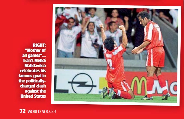 زنده کردن خاطرات بازی ایران - آمریکا توسط ورلد ساکر/ مهدوی‌کیا مرد اول بازی قرن!