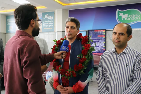 مراسم استقبال از فرشاد امیری داور کشتی