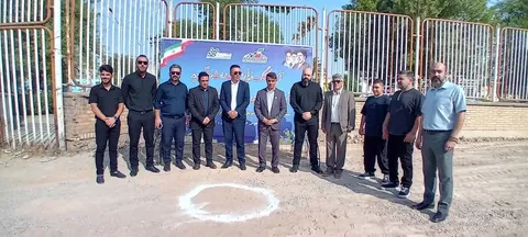 کلنگ احداث ساختمان اداری هیات موتورسواری و اتومبیل رانی خوزستان به زمین زده شد