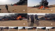 انتشار تصاویر لحظه انهدام پهپاد پیشرفته عربستان در آسمان یمن