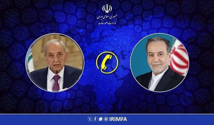محادثة هاتفية بين عراقجي و نبيه بري حول تجاوزات إسرائيل ضد إيران ولبنان